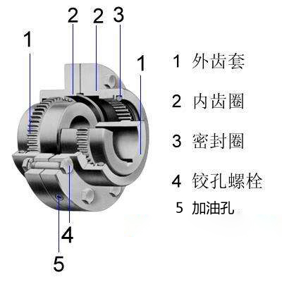 鼓形齿式联轴器结构