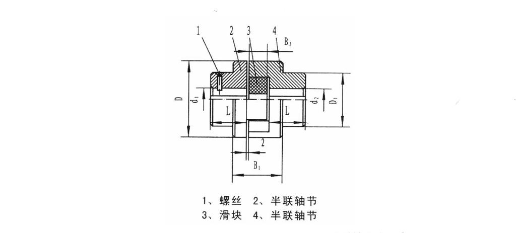 WH型滑块联轴器图纸