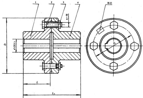凸缘联轴器结构图